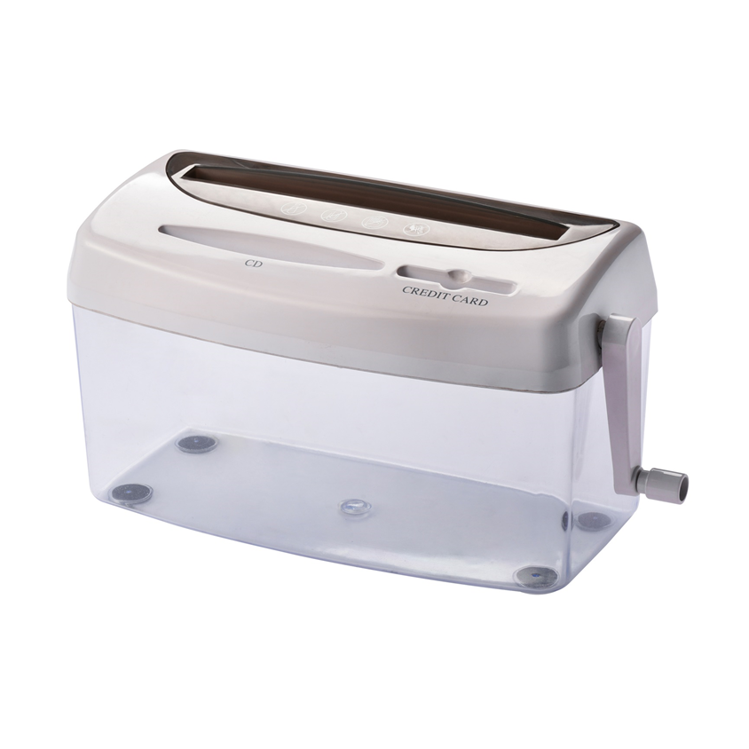 Manyèl Cross Cut Paper Shredder